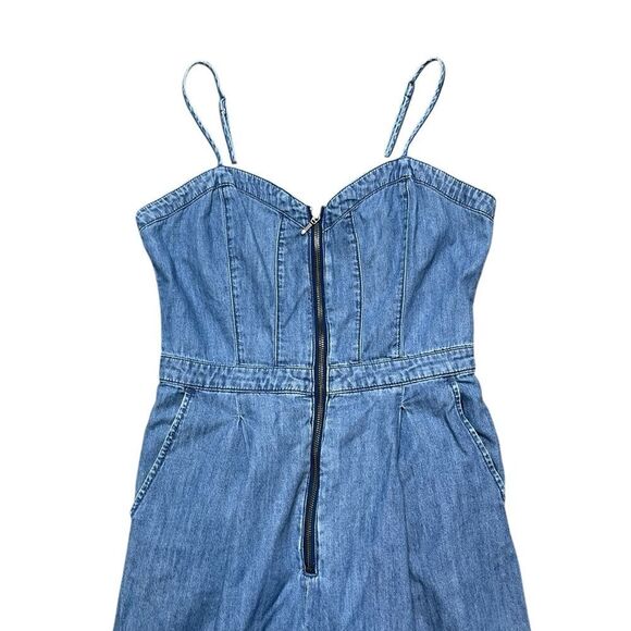 ANTHROPOLOGIE PILCRO Soft Denim Jumpsuit Blue Size 10 - Picture 4 of 12